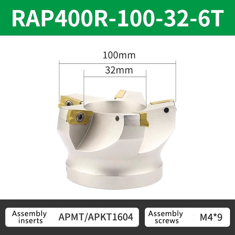 4056 China precision tools RAP 300R/400R 75 Degree Positive Face Mill for CNC (for APMT1135/APMT1604 milling insert) Shandong Denso Pricision Tools Co.,Ltd.